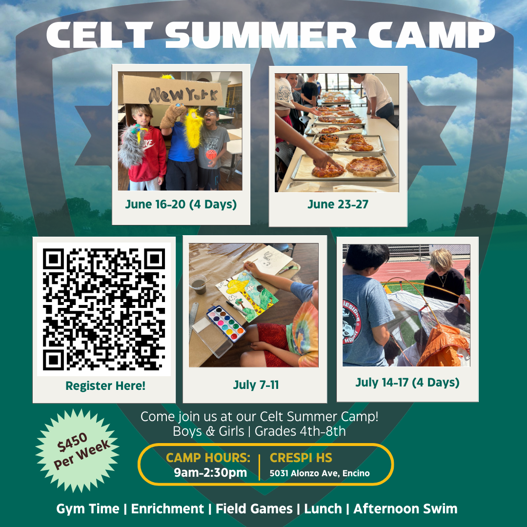 2025 Celt Summer Camp Flyer